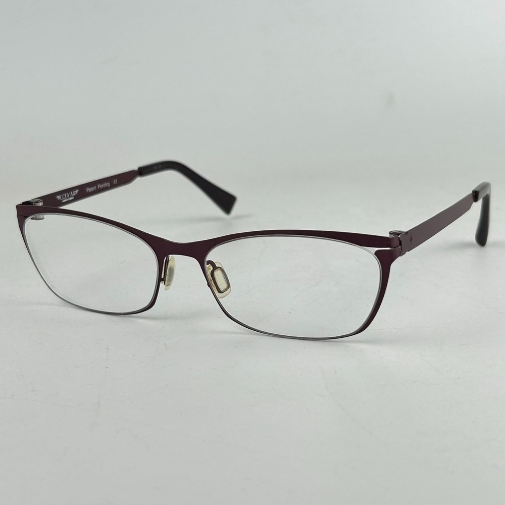 Cody Air Patent Pending Unisex Adult Eyeglasses Frame Plum Half Rim 54-16-135 mm